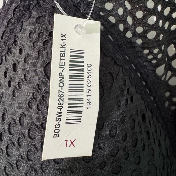 Adore me Elegant Black Crochet One-Piece Swimsuit womens size 1x , XL NWT - Picture 3 of 4